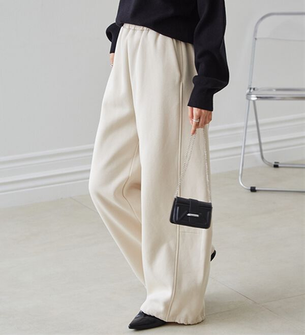 RANAN（ラナン）の「裏起毛カーブスウェットパンツ（その他パンツ）」｜詳細画像