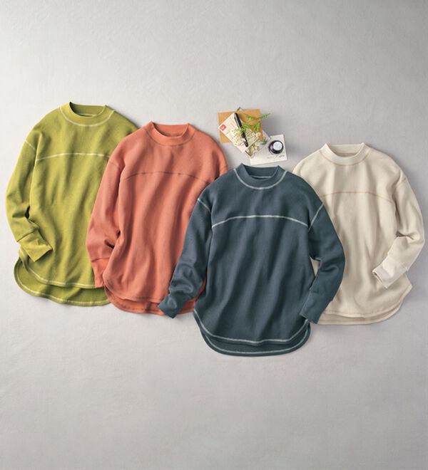 BELLUNA（ベルーナ）の「裏起毛ワッフル素材チュニック（チュニック）」｜詳細画像