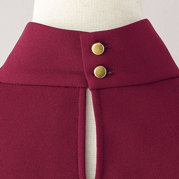 BELLUNA（ベルーナ）の「伸び伸び！タイ風デザインブラウス（ブラウス）」｜詳細画像