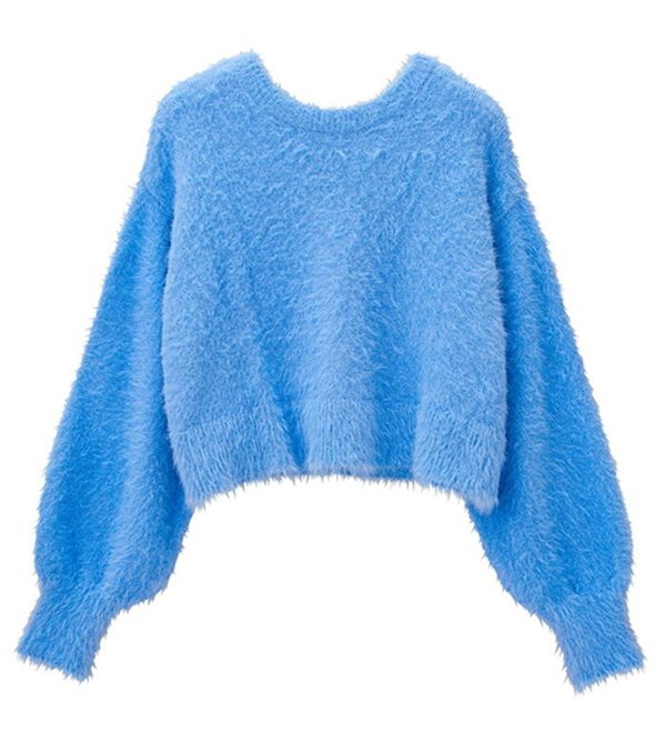 GeeRA（ジーラ）の「前後２ＷＡＹシャギー袖ボリュームニット（ニット・セーター）」｜詳細画像