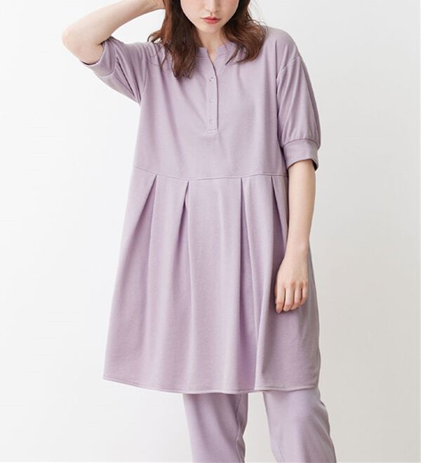 Viola e Viola（ヴィオラ エ ヴィオラ）の「やわらかパイルチュニックセットアップ（パジャマ・ルームウェア）」｜ライラック