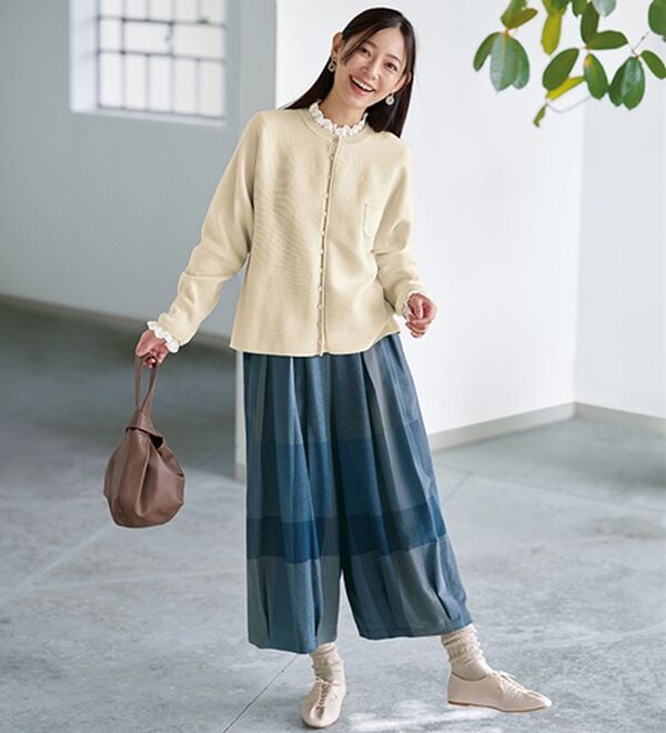 BELLUNA（ベルーナ）の「＜＆ｃｏｃｏｃｈｉ＞綿１００％ゆったりドルマンカーディガン（ニットカーディガン）」｜詳細画像