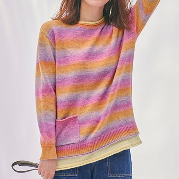 BELLUNA（ベルーナ）の「ポケット使いグラデーションニットプルオーバー（ニット・セーター）」｜詳細画像