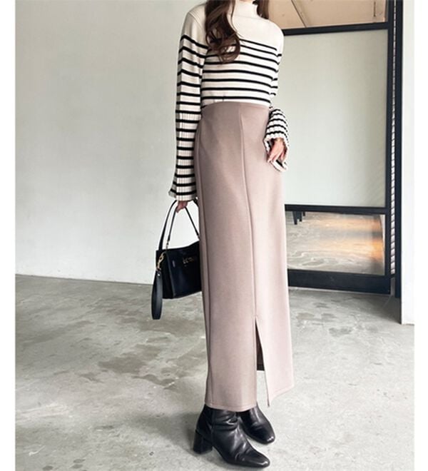 GeeRA（ジーラ）の「楽ちん！滑らか美ラインダンボールナロースカート（ロングスカート）」｜詳細画像