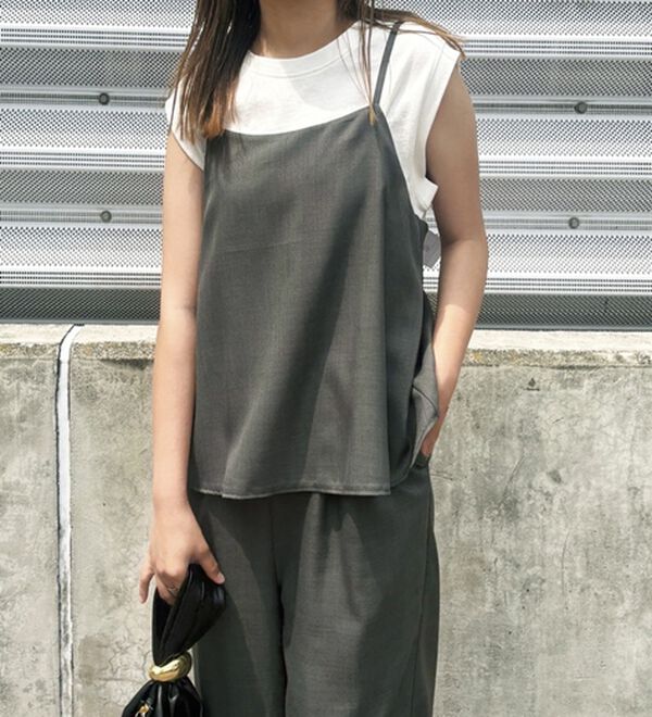 GeeRA（ジーラ）の「セットアップ風キャミソールサロペット（オールインワン）」｜詳細画像