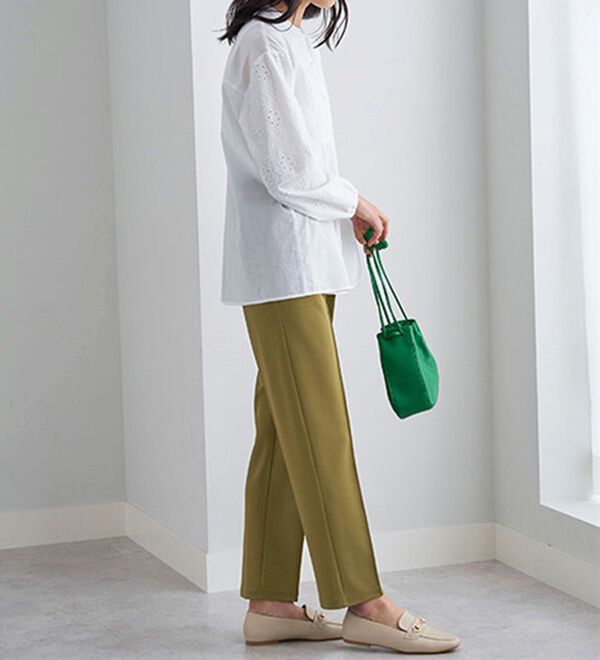 BELLUNA（ベルーナ）の「綿１００％レース切替デザインブラウス（ブラウス）」｜詳細画像