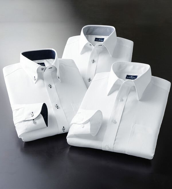 「【３枚組】形態安定しなやか横ストレッチワイシャツ（メンズワイシャツ）」｜詳細画像