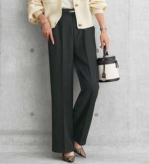 BELLUNA（ベルーナ）の「桜エキスワイドパンツ（ワイドパンツ・ガウチョ）」｜黒