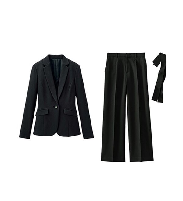 GeeRA（ジーラ）の「【2点セット】選べるボトム！洗えて型くずれしないパンツスーツセット（パンツスーツ）」｜詳細画像