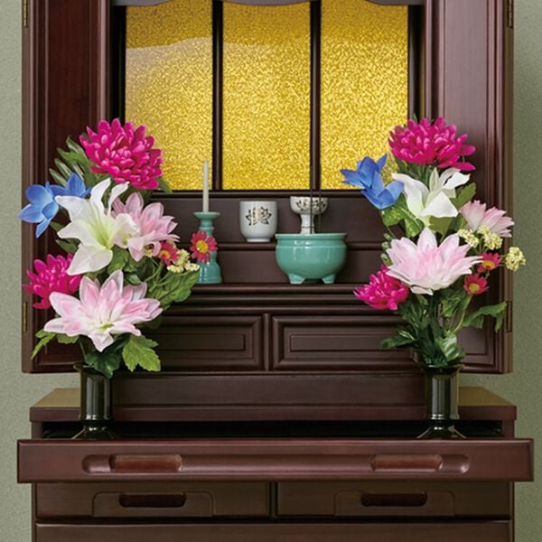 「水やり不要お墓・仏壇用お供え花２本組（仏壇・仏具）」｜詳細画像