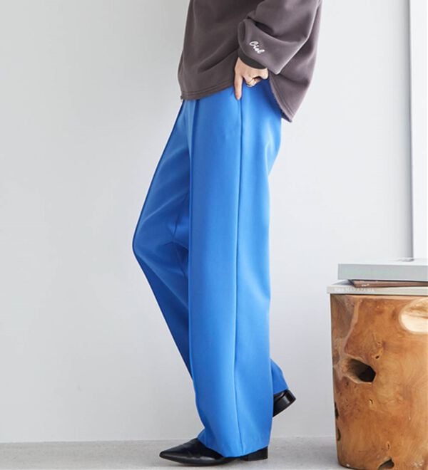 RANAN（ラナン）の「裏起毛美脚シルエットピンタックワイドパンツ（フルレングスパンツ）」｜詳細画像