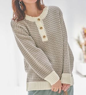 BELLUNA（ベルーナ）の「前後２ＷＡＹで着られるカラフルニット（ニット・セーター）」｜詳細画像