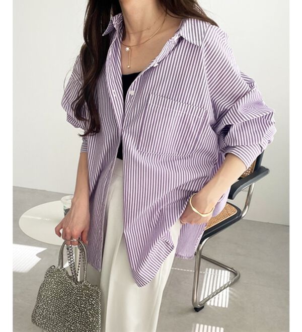 GeeRA（ジーラ）の「アソート柄オーバーサイズシャツ（シャツ）」｜詳細画像