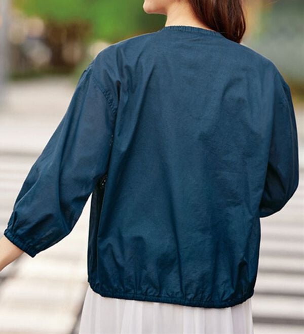 BELLUNA（ベルーナ）の「夏のお出かけに！カットワーク刺しゅうサマージャケット（ブルゾン）」｜詳細画像