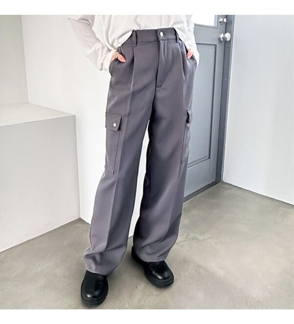 タックワイドストレートカーゴパンツ - ベルーナ【公式】