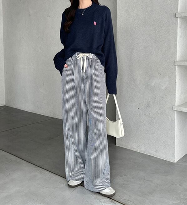 GeeRA（ジーラ）の「美脚見えイージーワイドデニムパンツ（フルレングスパンツ）」｜詳細画像