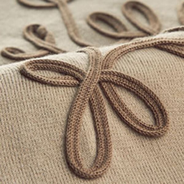 BELLUNA（ベルーナ）の「コード刺しゅうデザインニットチュニック（チュニック）」｜詳細画像