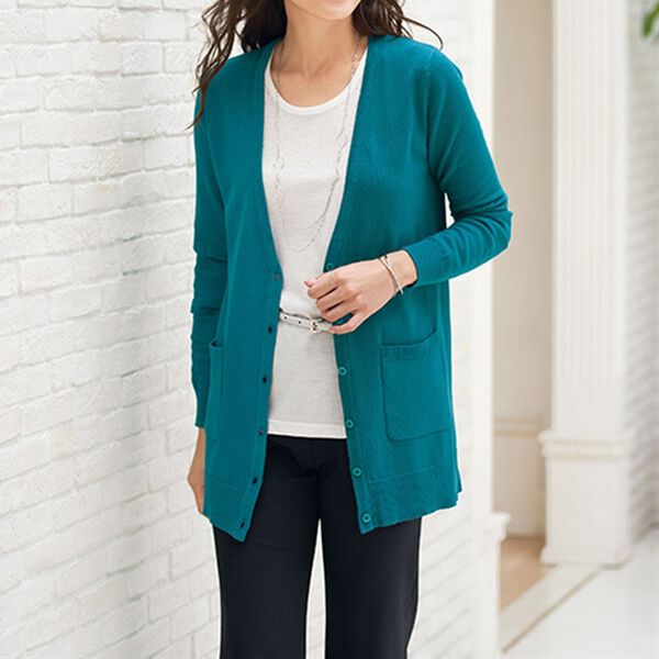 BELLUNA（ベルーナ）の「ヨレにくい！綿１００％ニットカーディガン（ニットカーディガン）」｜詳細画像