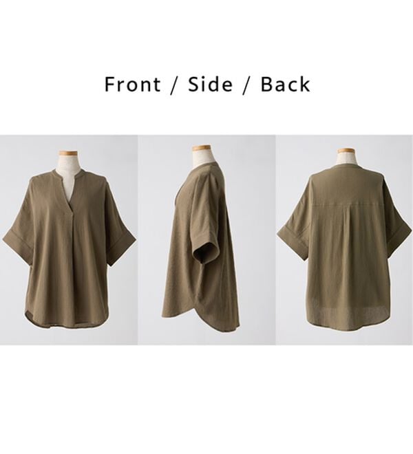 BELLUNA（ベルーナ）の「綿１００％楊柳素材ドルマンチュニック（チュニック）」｜詳細画像