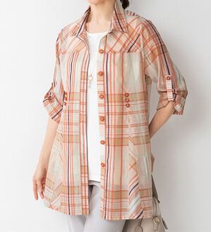 ルフラン（ルフラン）の「綿シルク入りブラウスジャケット（シャツ）」｜詳細画像