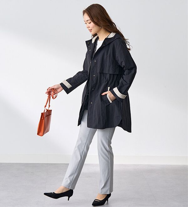 BELLUNA（ベルーナ）の「おしゃれの主役！蓄熱中わたベスト付配色コート（ハーフコート）」｜詳細画像