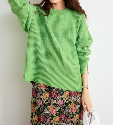 RANAN（ラナン）の「キレイ色！袖スリットボリュームニット（ニット・セーター）」