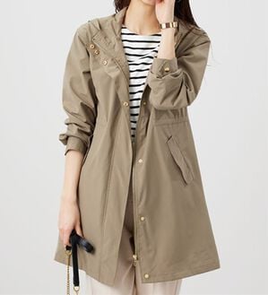 BELLUNA（ベルーナ）の「【新色追加】防風＆はっ水加工マウンテンパーカー（ハーフコート）」｜カーキ