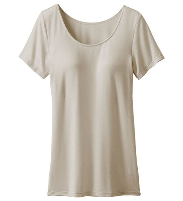 LAVIENNE（ラヴィエンヌ）の「ひんやり背中フリー　カップ付きインナー（汗取りインナー）　＜ラヴィクール＞（肌着・インナーウェア）」｜グレー