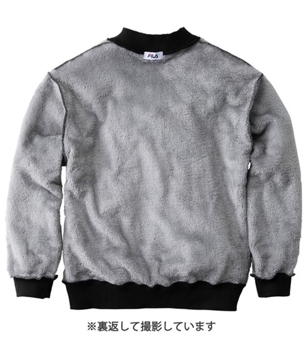 「＜フィラ＞スエード調ニット使い裏ボアトレーナー（メンズトレーナー）」｜詳細画像