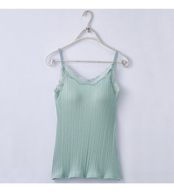 YU'NOW（ユナウ）の「カップ付ランダムリブバックオープンキャミ（ブラトップ・カップ付きインナー）」｜詳細画像