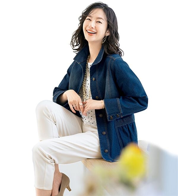 ルフラン（ルフラン）の「スタンドカラーデニムジャケット（その他ジャケット）」｜詳細画像