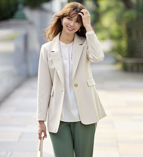 BELLUNA（ベルーナ）の「＜楽スタフィット＞シリーズ（ジャケット・パンツ・ベスト）（フルレングスパンツ）」｜詳細画像