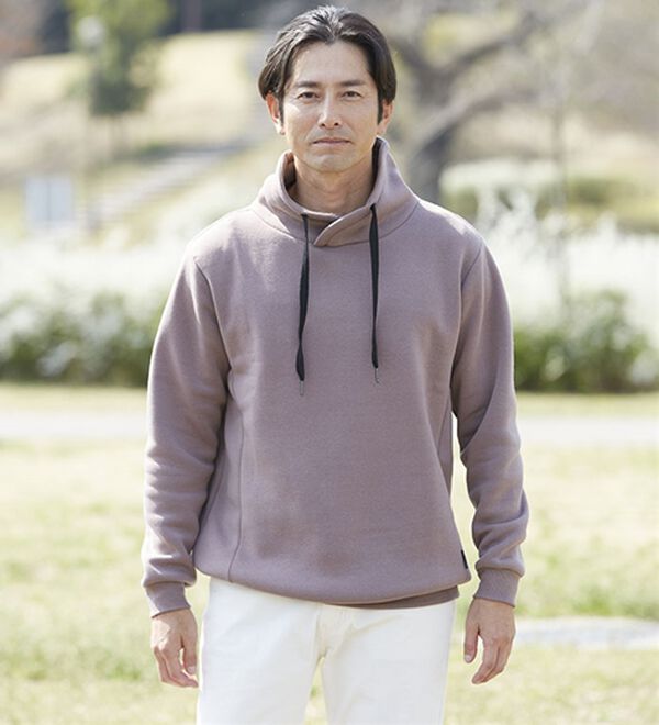 「＜イネド　オム＞裏起毛フード風トレーナー（メンズトレーナー）」｜詳細画像