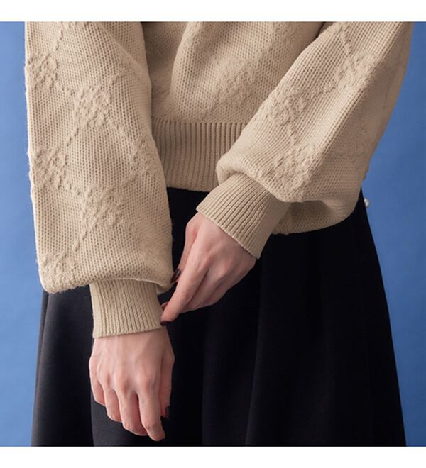 alotta（アロッタ）の「ふくれジャカードスポンジニット（ニット・セーター）」｜詳細画像