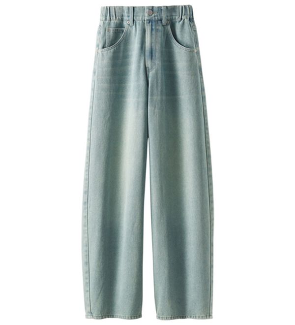 BELLUNA（ベルーナ）の「オシャレに見えるカーブデニムパンツ（ワイドパンツ・ガウチョ）」｜詳細画像