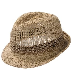 「＜ドン　ベルモード＞風が通る涼やか麻混中折れハット（メンズ帽子）」｜ベージュ