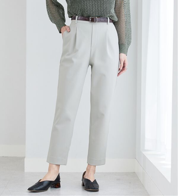 BELLUNA（ベルーナ）の「ツイルジャージー素材テーパードパンツ（テーパードパンツ）」｜詳細画像