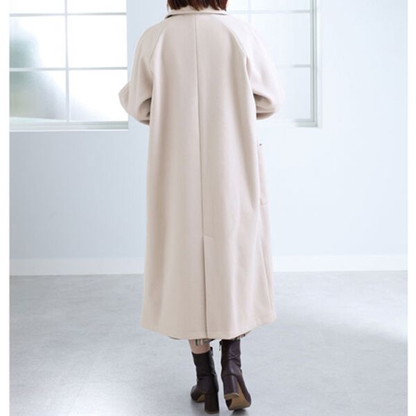 レオナール　シルク　花柄　ステンカラー　コート　リバーシブル　ベルト　希少9号M ウール調ステンカラーコート - ベルーナ【公式】