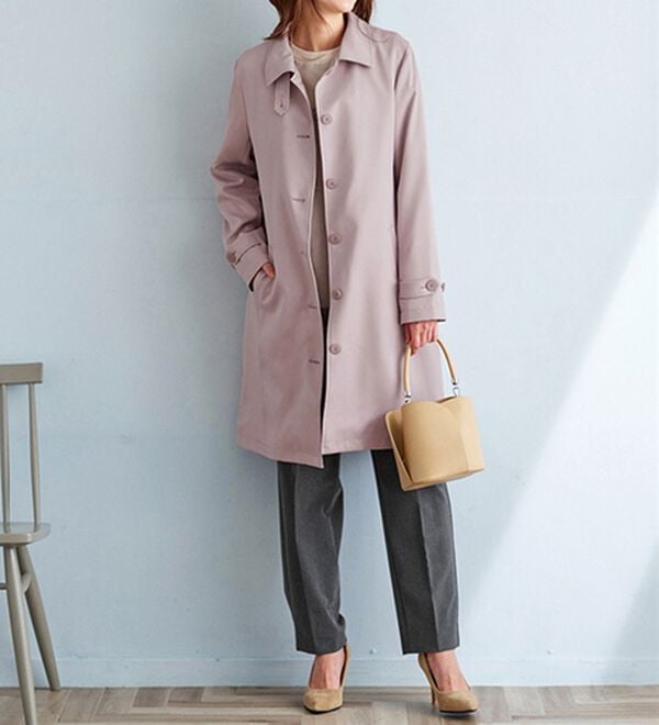 BELLUNA（ベルーナ）の「花粉対策！ライナー付ステンカラーコート（ロングコート）」｜詳細画像