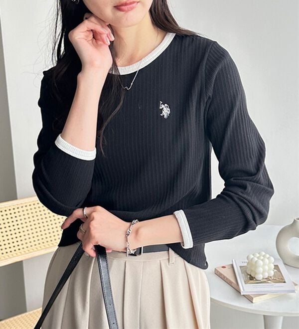 GeeRA（ジーラ）の「【U.S. POLO ASSN.】配色デザインリブロンT（カットソー）」｜詳細画像