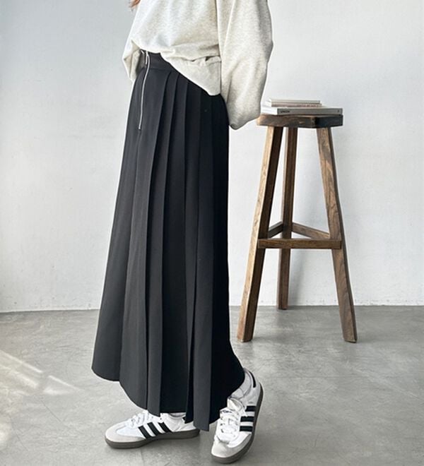 GeeRA（ジーラ）の「フロントファスナープリーツスカート（ロングスカート）」｜詳細画像