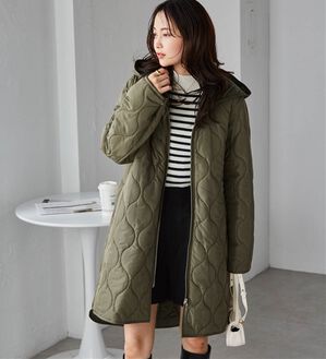 RANAN（ラナン）の「３ｗａｙキルティングロングコート（ロングコート）」｜カーキ