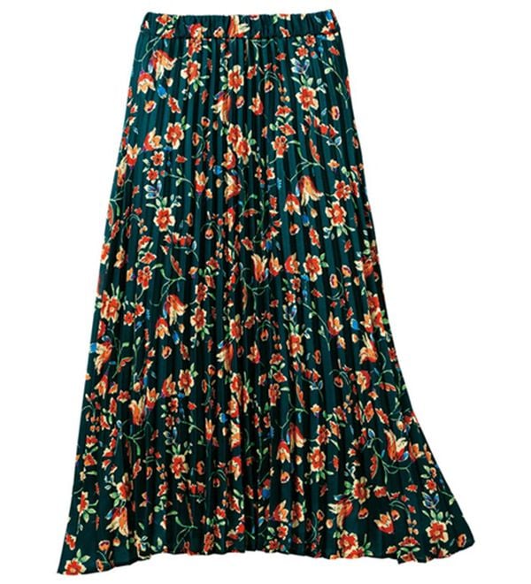 VINNO（ヴィノ）の「上品花柄プリーツスカート（ロングスカート）」｜詳細画像