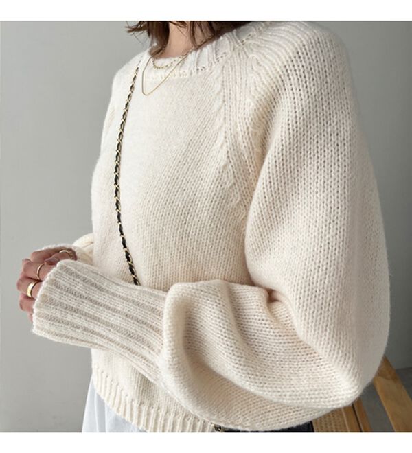 GeeRA（ジーラ）の「ボリュームスリーブショートニット（ニット・セーター）」｜詳細画像