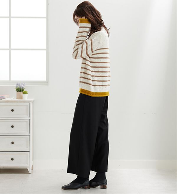 BELLUNA（ベルーナ）の「サマ見え（W）ボタン使いワイドパンツ（ワイドパンツ・ガウチョ）」｜詳細画像