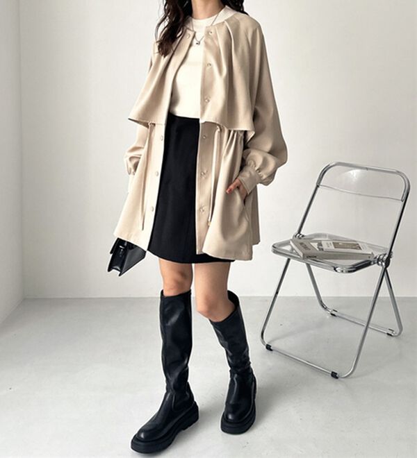 GeeRA（ジーラ）の「ケープデザインミドル丈マンパー（ブルゾン）」｜詳細画像