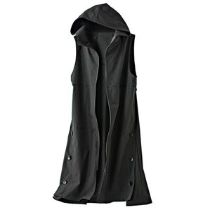 BELLUNA（ベルーナ）の「配色切替サイドボタン使いロングベスト（ベスト）」｜ブラック