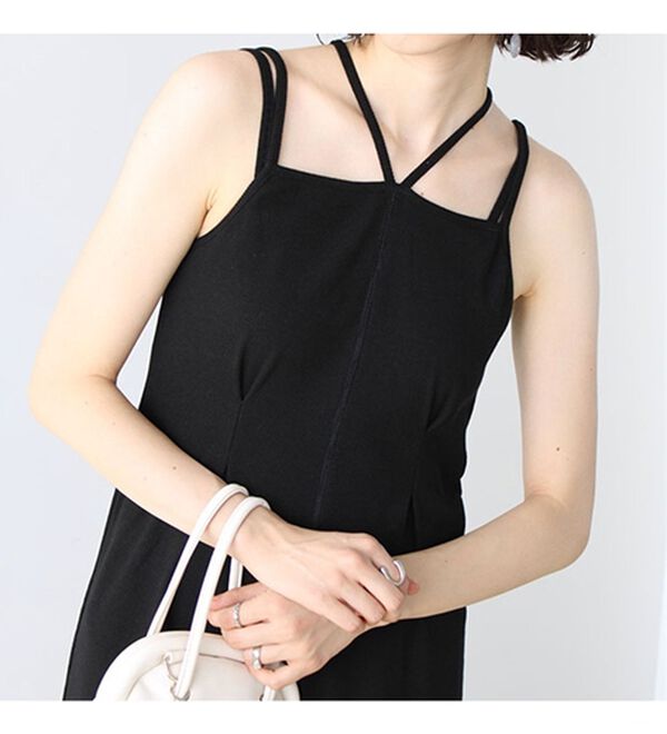 GeeRA（ジーラ）の「ミックス見えリブ素材ワンピ＆カーディガン（アンサンブル）」｜詳細画像