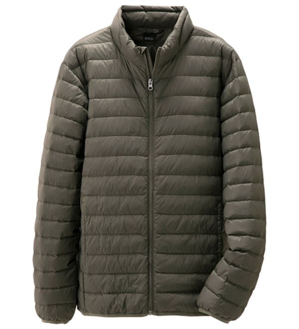 「＜シンプル＆プラス＞洗えるあったかダウンジャケット（メンズジャケット）」｜カーキ