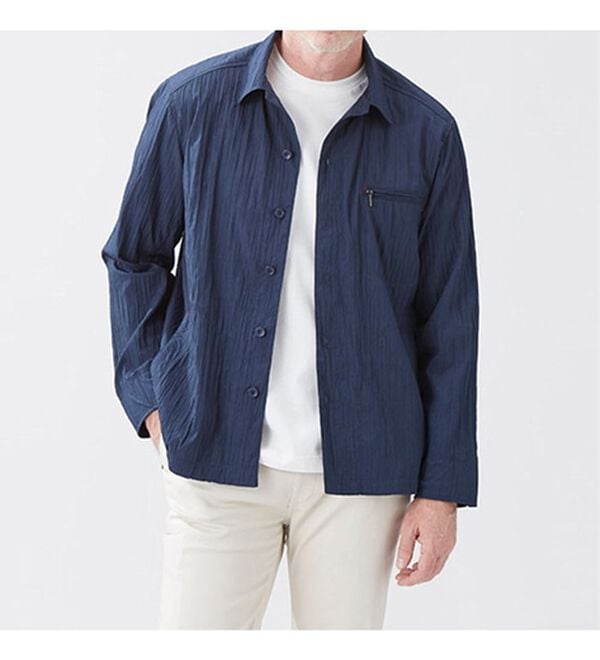 「ワッシャーシャツジャケット（メンズシャツ）」｜詳細画像
